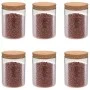 Tarros de almacenaje con tapa de corcho 6 unidades 650 ml de vidaXL, Botes de galletas - Ref: Foro24-50839, Precio: 41,52 €, ...