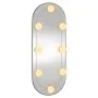Espejo de pared ovalado con luces LED vidrio 20x50 cm de , Espejos - Ref: Foro24-3189159, Precio: 29,60 €, Descuento: %