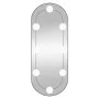 Espejo de pared ovalado con luces LED vidrio 20x50 cm de , Espejos - Ref: Foro24-3189159, Precio: 29,60 €, Descuento: %
