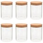 Tarros de almacenaje con tapa de corcho 6 unidades 650 ml de vidaXL, Botes de galletas - Ref: Foro24-50839, Precio: 42,37 €, ...