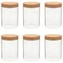 Tarros de almacenaje con tapa de corcho 6 unidades 650 ml de vidaXL, Botes de galletas - Ref: Foro24-50839, Precio: 41,52 €, ...