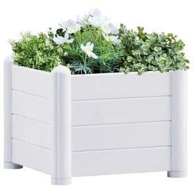 Arriate de jardín PP blanco 43x43x35 cm de , Maceteros y jardineras - Ref: Foro24-313971, Precio: 76,57 €, Descuento: %