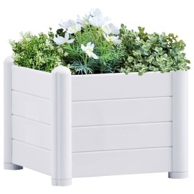 Arriate de jardín PP blanco 43x43x35 cm de , Maceteros y jardineras - Ref: Foro24-313971, Precio: 74,60 €, Descuento: %