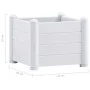 Arriate de jardín PP blanco 43x43x35 cm de , Maceteros y jardineras - Ref: Foro24-313971, Precio: 76,57 €, Descuento: %