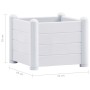 Arriate de jardín PP blanco 43x43x35 cm de , Maceteros y jardineras - Ref: Foro24-313971, Precio: 74,60 €, Descuento: %
