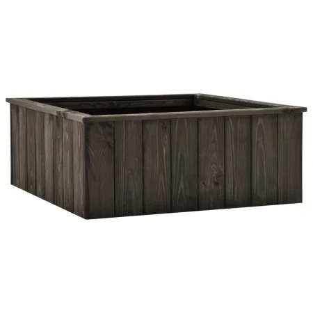 Arriate de madera maciza de pino gris oscuro 74x77x30 cm de , Maceteros y jardineras - Ref: Foro24-315415, Precio: 90,64 €, D...