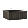 Arriate de madera maciza de pino gris oscuro 74x77x30 cm de , Maceteros y jardineras - Ref: Foro24-315415, Precio: 92,25 €, D...