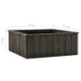 Arriate de madera maciza de pino gris oscuro 74x77x30 cm de , Maceteros y jardineras - Ref: Foro24-315415, Precio: 90,64 €, D...