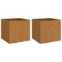 Jardineras 2 unidades acero corten 42x40x39 cm de , Maceteros y jardineras - Ref: Foro24-821550, Precio: 82,13 €, Descuento: %