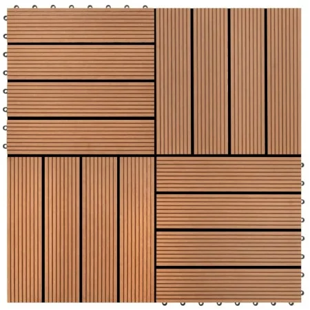 Baldosas de WPC 30x30 cm 11 unidades 1 m² marrón de , Suelos y moquetas - Ref: Foro24-40825, Precio: 60,22 €, Descuento: %