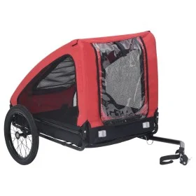 Remolque de bicicleta para mascotas rojo y negro de , Cochecitos para mascotas - Ref: Foro24-92594, Precio: 136,28 €, Descuen...
