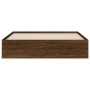 Cama con cajones madera de ingeniería marrón roble 140x190 cm de , Camas y somieres - Ref: Foro24-3207307, Precio: 214,64 €, ...
