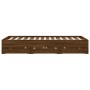 Cama con cajones madera de ingeniería marrón roble 140x190 cm de , Camas y somieres - Ref: Foro24-3207307, Precio: 214,64 €, ...
