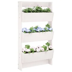 Jardinera de pared 3 niveles madera pino blanco 60x18,5x110 cm de , Maceteros y jardineras - Ref: Foro24-825115, Precio: 83,9...