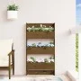 Jardinera pared 3 niveles madera pino marrón miel 60x18,5x110cm de , Maceteros y jardineras - Ref: Foro24-825117, Precio: 90,...