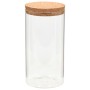 Tarros de almacenaje con tapa de corcho 6 unidades 1100 ml de vidaXL, Botes de galletas - Ref: Foro24-50840, Precio: 42,80 €,...