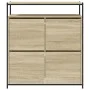 Mueble zapatero 4 cajones abatibles roble Sonoma 100x34x112 cm de , Zapateros y organizadores de calzado - Ref: Foro24-321441...