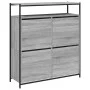 Mueble zapatero 4 cajones abatibles gris Sonoma 100x34x112 cm de , Zapateros y organizadores de calzado - Ref: Foro24-3214416...