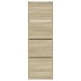 Mueble zapatero 4 cajones abatibles roble Sonoma 60x34x187,5 cm de , Zapateros y organizadores de calzado - Ref: Foro24-32143...