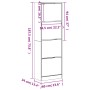 Mueble zapatero 4 cajones abatibles roble Sonoma 60x34x187,5 cm de , Zapateros y organizadores de calzado - Ref: Foro24-32143...