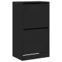 Mueble zapatero con 2 cajones abatibles negro 60x42x108 cm de , Zapateros y organizadores de calzado - Ref: Foro24-3214386, P...
