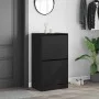 Mueble zapatero con 2 cajones abatibles negro 60x42x108 cm de , Zapateros y organizadores de calzado - Ref: Foro24-3214386, P...