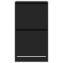Mueble zapatero con 2 cajones abatibles negro 60x42x108 cm de , Zapateros y organizadores de calzado - Ref: Foro24-3214386, P...
