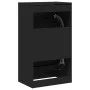 Mueble zapatero con 2 cajones abatibles negro 60x42x108 cm de , Zapateros y organizadores de calzado - Ref: Foro24-3214386, P...