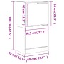Mueble zapatero con 2 cajones abatibles negro 60x42x108 cm de , Zapateros y organizadores de calzado - Ref: Foro24-3214386, P...