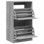 Mueble zapatero 2 cajones abatibles gris Sonoma 60x42x108 cm de , Zapateros y organizadores de calzado - Ref: Foro24-3214390,...