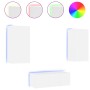 Muebles de TV de pared con LED 4 pzas madera ingeniería blanco de , Muebles TV - Ref: Foro24-3216818, Precio: 183,29 €, Descu...