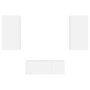 Muebles de TV de pared con LED 4 pzas madera ingeniería blanco de , Muebles TV - Ref: Foro24-3216818, Precio: 183,29 €, Descu...