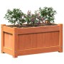 Jardinera exterior madera maciza pino marrón cera 60x31x31 cm de , Maceteros y jardineras - Ref: Foro24-837443, Precio: 40,91...