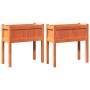 Jardineras con patas 2 uds madera maciza de pino marrón cera de , Maceteros y jardineras - Ref: Foro24-837559, Precio: 79,33 ...