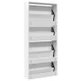 Mueble zapatero con espejo 4 niveles blanco brillo 63x17x134 cm de , Zapateros y organizadores de calzado - Ref: Foro24-32282...