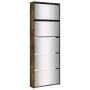 Mueble zapatero y espejo 5 niveles roble ahumado 63x17x169,5 cm de , Zapateros y organizadores de calzado - Ref: Foro24-32282...
