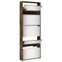 Mueble zapatero y espejo 5 niveles roble ahumado 63x17x169,5 cm de , Zapateros y organizadores de calzado - Ref: Foro24-32282...