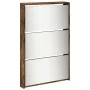 Mueble zapatero y espejo 5 niveles roble ahumado 63x17x169,5 cm de , Zapateros y organizadores de calzado - Ref: Foro24-32282...