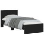 Estructura cama con cabecero madera ingeniería negra 75x190 cm de , Camas y somieres - Ref: Foro24-838660, Precio: 73,70 €, D...