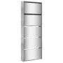 Mueble zapatero y espejo 5 niveles gris hormigón 63x17x169,5 cm de , Zapateros y organizadores de calzado - Ref: Foro24-32282...