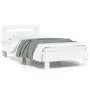 Estructura de cama con cabecero y luces LED blanco 75x190 cm de , Camas y somieres - Ref: Foro24-838750, Precio: 89,33 €, Des...