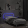 Estructura de cama con cabecero y luces LED blanco 75x190 cm de , Camas y somieres - Ref: Foro24-838750, Precio: 89,33 €, Des...