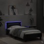Estructura de cama con cabecero y luces LED negro 90x190 cm de , Camas y somieres - Ref: Foro24-838744, Precio: 106,69 €, Des...