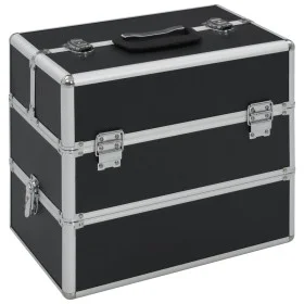 Maletín de maquillaje 37x24x35 cm aluminio negro de vidaXL, Neceseres - Ref: Foro24-91837, Precio: 52,24 €, Descuento: %
