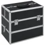 Maletín de maquillaje 37x24x35 cm aluminio negro de vidaXL, Neceseres - Ref: Foro24-91837, Precio: 52,24 €, Descuento: %