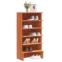 Mueble zapatero madera maciza de pino marrón cera 52x30x104 cm de , Zapateros y organizadores de calzado - Ref: Foro24-837393...