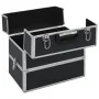 Maletín de maquillaje 37x24x35 cm aluminio negro de vidaXL, Neceseres - Ref: Foro24-91837, Precio: 52,24 €, Descuento: %
