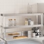 Estante sobre mesa de trabajo 2 pisos acero inox 110x30x65 cm de , Restauración - Ref: Foro24-376449, Precio: 145,79 €, Descu...
