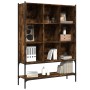 Estantería madera de ingeniería roble ahumado 102x30x141,5 cm de , Librerías y estanterías - Ref: Foro24-3214331, Precio: 107...