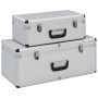 Cajas de almacenamiento 2 unidades aluminio plateado de vidaXL, Cajas de herramientas - Ref: Foro24-91850, Precio: 104,76 €, ...